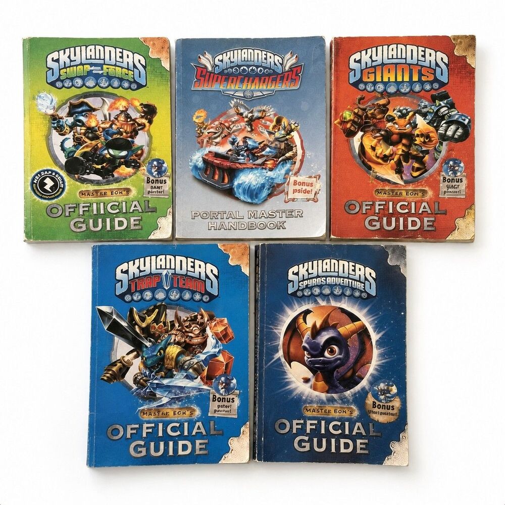 Skylanders Official Guide Book Lot 5 Spyro Giants Swap Force Trap Team